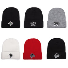 Load image into Gallery viewer, Fashionable Character Embroidered Knit Beanie Winter Ski Hat Men Women