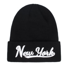 Load image into Gallery viewer, New York Los Angeles Embroidered Beanie Hat Fashionable Winter Headwear