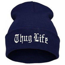 Load image into Gallery viewer, THUG LIFE Black Letter Beanie Statement Fashion for Unisex