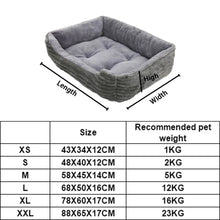 Load image into Gallery viewer, Dog Cat Pet Square Plush Kennel Medium Small Dog Sofa Bed Cushion Calming House Pet Supplies Accessories