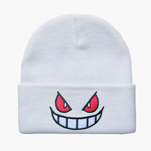 Load image into Gallery viewer, White Gengar Knitted Wool Hat - Front View