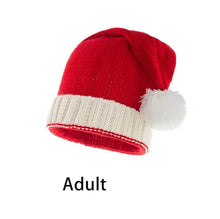Load image into Gallery viewer, Christmas baby hat style 1 adult with pom-pom