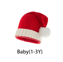 Load image into Gallery viewer, Christmas baby hat style 1 baby with pom-pom