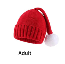 Load image into Gallery viewer, Christmas baby hat style 2 adult with pom-pom