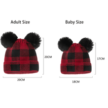Load image into Gallery viewer, Christmas baby hat style 3 adult and baby measurements