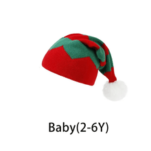 Load image into Gallery viewer, Christmas baby hat style 5 baby with pom-pom