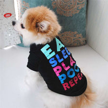 Load image into Gallery viewer, Chihuahua wearing black cute dog shirt with printing on it