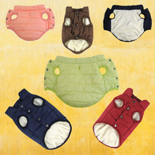 Load image into Gallery viewer, Collection of Winter coats for dogs Different Angles View Pink Coffee Blue Red Green Colors