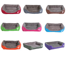 Load image into Gallery viewer, Dog Sofa Bed Variety of colors The colors in the picture are from left to right top to bottom Wine Red color Gray color Coffee color Green Fuchsia Blue Orange deep Green and Purple