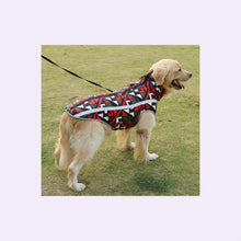 Load image into Gallery viewer, Golden Retriever standing on grass wearing Red White Waterproof Coat Reflective Plaid Design
