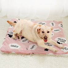Load image into Gallery viewer, Picture of lab dog laying on Pink Winter Pet Bed Soft Blanket For Dogs and Cats