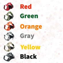Load image into Gallery viewer, Variety of colors of Heavy Duty Reflective Dog Harness Red Green Orange Gray Yellow Black