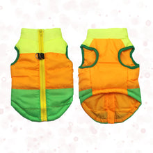 Load image into Gallery viewer, Warm Coat Jacket Windproof Vest Green color Front and Back View