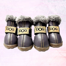 Load image into Gallery viewer, Warm Waterproof Shoes For Dogs For Winter Time Gray Color
