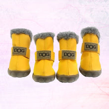 Load image into Gallery viewer, Warm Waterproof Shoes For Dogs For Winter Time Yellow Color
