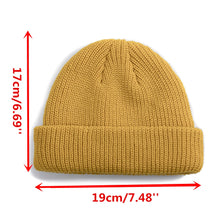 Load image into Gallery viewer, Fisherman Style Ribbed Beanie Hat Unisex Autumn Winter Headwear
