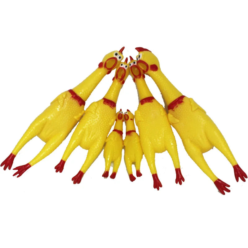 Bestselling 2020 Screaming Chicken Dog Toy Squeak Sound Durable Rubber Chew Toy for Dogs