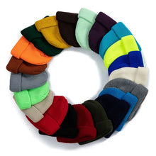 Load image into Gallery viewer, Fisherman Style Ribbed Beanie Hat Unisex Autumn Winter Headwear
