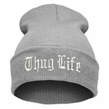 Load image into Gallery viewer, THUG LIFE Black Letter Beanie Statement Fashion for Unisex

