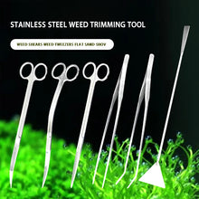 Load image into Gallery viewer, Aquarium Scissors Tweezers Set Stainless Steel High Quality Mirror Polished Plant Water Grass Scissors Fish Tank Cleaning Tool
