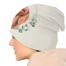 Load image into Gallery viewer, Floral Gold Wreath Beanie Elegant Winter Headwear for All
