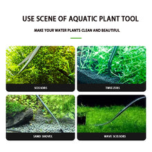 Load image into Gallery viewer, Aquarium Scissors Tweezers Set Stainless Steel High Quality Mirror Polished Plant Water Grass Scissors Fish Tank Cleaning Tool
