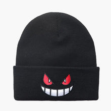 Load image into Gallery viewer, Black Gengar Knitted Wool Hat - Front View
