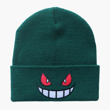 Load image into Gallery viewer, Dark Green Gengar Knitted Wool Hat - Front View
