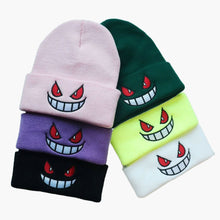 Load image into Gallery viewer, Gengar Knitted Wool Hat - Multiple Colors (Black, White, Dark Green, Light Green, Purple, Pink)
