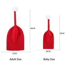 Load image into Gallery viewer, Christmas baby hat style 2 adult and baby measurements
