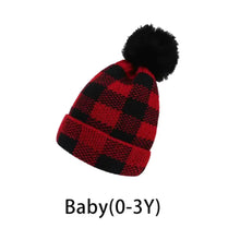 Load image into Gallery viewer, Christmas baby hat style 7 baby with pom-pom
