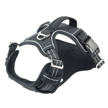 Load image into Gallery viewer, Black Heavy Duty Reflective Dog Harness
