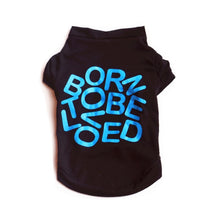 Load image into Gallery viewer, Black cute dog shirt with letters printing on it
