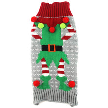 Load image into Gallery viewer, Christmas pet outfit dog sweater with Santa Claus printing
