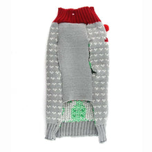 Load image into Gallery viewer, Christmas pet outfit light gray back view dog sweater
