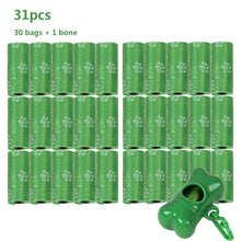 Load image into Gallery viewer, Dog Waste Bag Multicolored 30 Rolls Bag product 31 Rolls of dog waste bags plus free dispenser Green color
