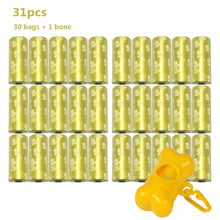 Load image into Gallery viewer, Dog Waste Bag Multicolored 30 Rolls Bag product 31 Rolls of dog waste bags plus free dispenser Yellow color
