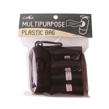 Load image into Gallery viewer, Dog waste bag small packs product Portable dispenser attached with roll plus four more rolls of waste bags Black color
