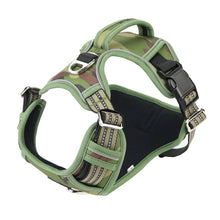 Load image into Gallery viewer, Green Heavy Duty Reflective Dog Harness
