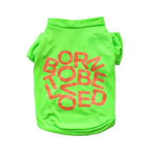 Load image into Gallery viewer, Green cute dog shirt with letters printing on it
