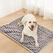Load image into Gallery viewer, Picture of lab dog laying on the back side of Winter Pet Bed Soft Blanket For Dogs and Cats
