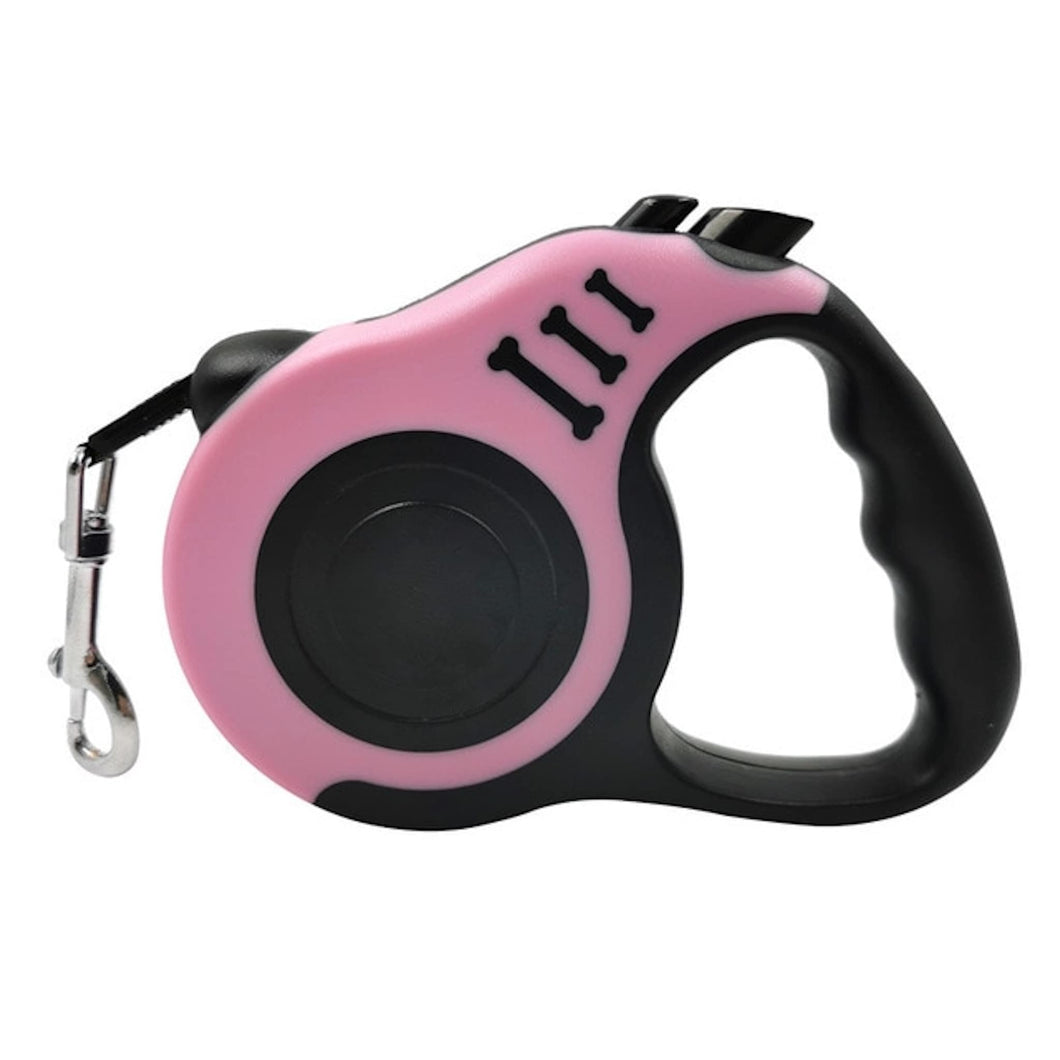 Retractable leash for dogs and cats pink color