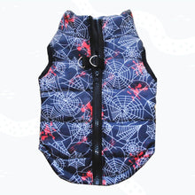 Load image into Gallery viewer, Warm Coat Jacket Windproof Vest Black Spider Color Style Front View
