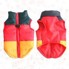 Load image into Gallery viewer, Warm Coat Jacket Windproof Vest Orange color Front and Back View
