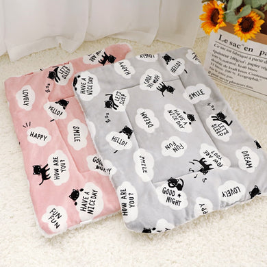 Winter Pet Bed Soft Blanket For Dogs & Cats Two colors Pink and Gray