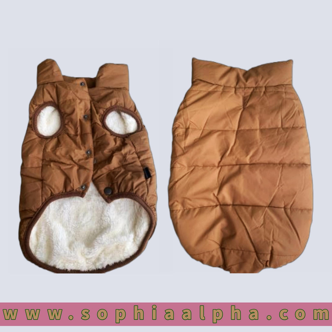 Winter coats for dogs Color of Coffee